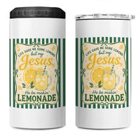 Jesus Lemonade 4 in 1 Can Cooler Tumbler Funny Christian Life Gave Me Lemons But My Jesus Makes Lemonade