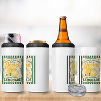 Jesus Lemonade 4 in 1 Can Cooler Tumbler Funny Christian Life Gave Me Lemons But My Jesus Makes Lemonade