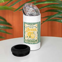 Jesus Lemonade 4 in 1 Can Cooler Tumbler Funny Christian Life Gave Me Lemons But My Jesus Makes Lemonade