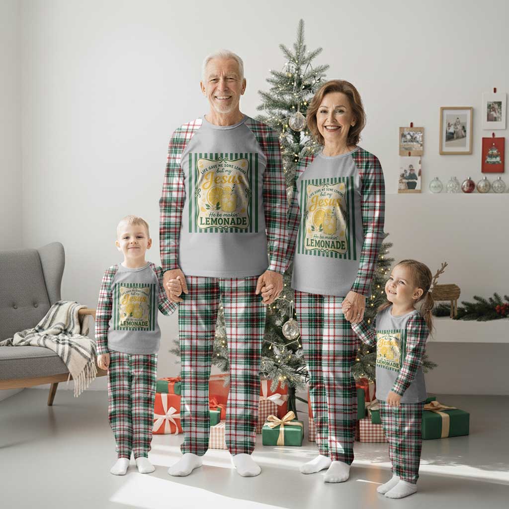 Jesus Lemonade Plaid Pajama Set Funny Christian Life Gave Me Lemons But My Jesus Makes Lemonade