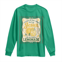 Jesus Lemonade Long Sleeve Shirt Funny Christian Life Gave Me Lemons But My Jesus Makes Lemonade