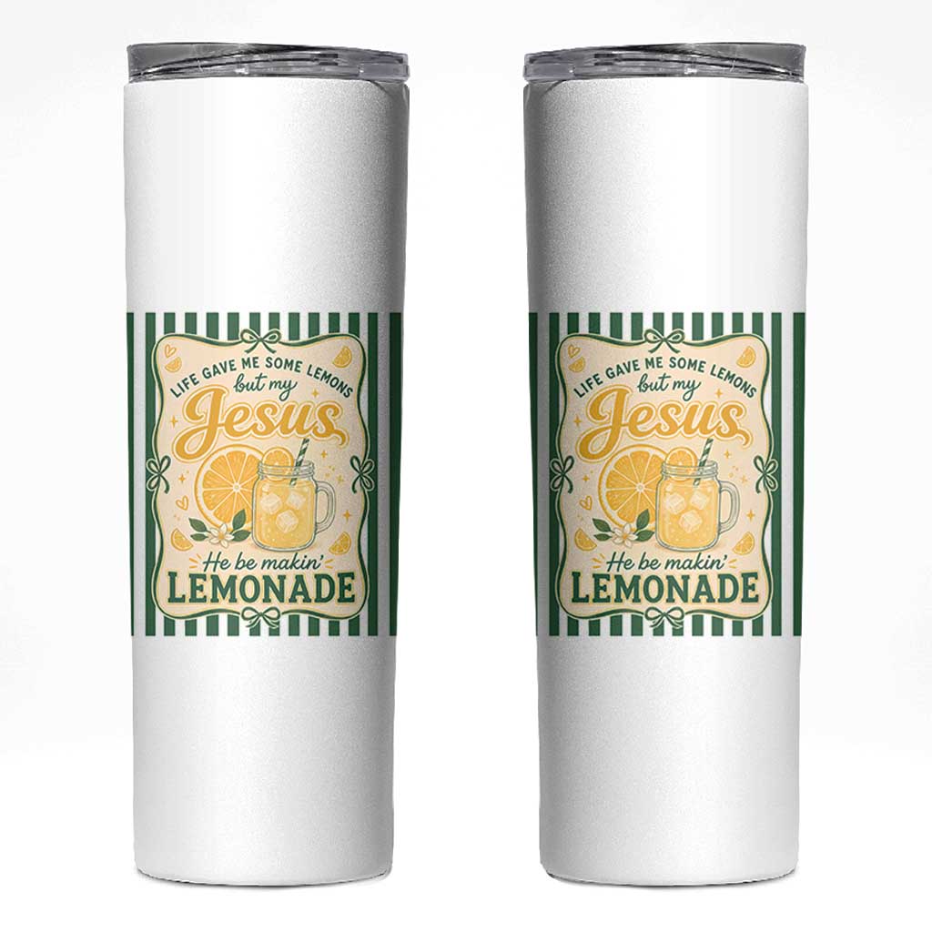 Jesus Lemonade Skinny Tumbler Funny Christian Life Gave Me Lemons But My Jesus Makes Lemonade