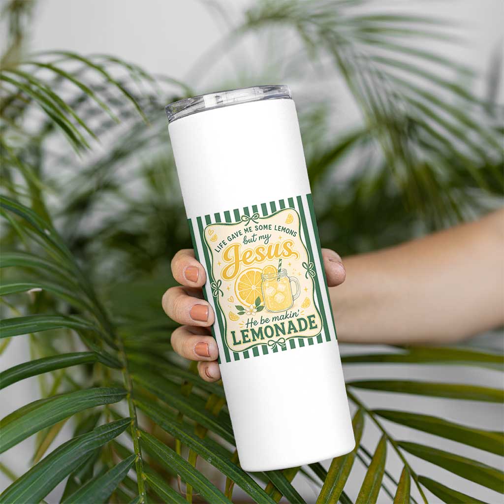 Jesus Lemonade Skinny Tumbler Funny Christian Life Gave Me Lemons But My Jesus Makes Lemonade