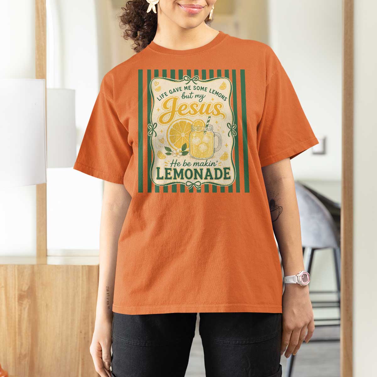 Jesus Lemonade T Shirt For Women Funny Christian Life Gave Me Lemons But My Jesus Makes Lemonade
