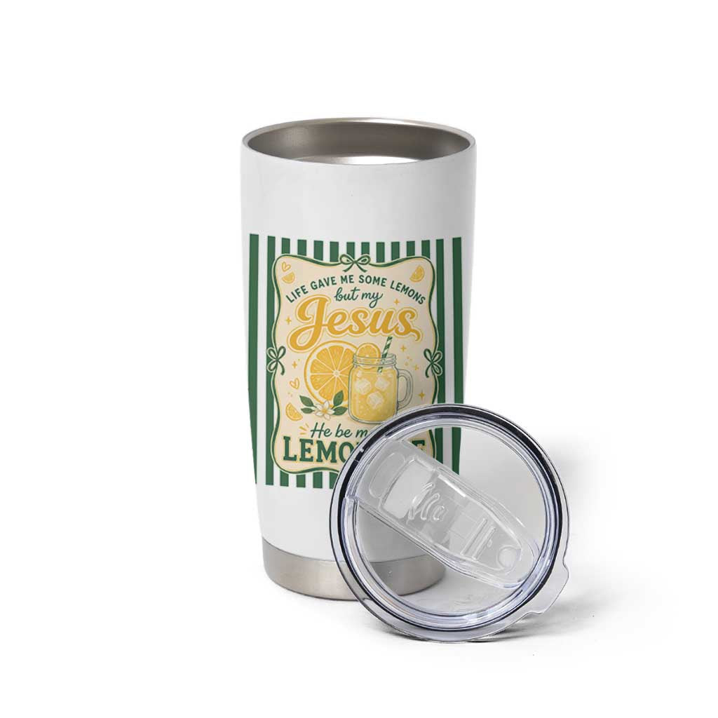 Jesus Lemonade Tumbler Cup Funny Christian Life Gave Me Lemons But My Jesus Makes Lemonade