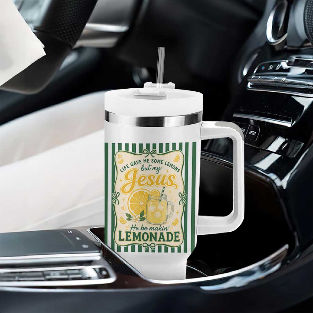 Jesus Lemonade Tumbler With Handle Funny Christian Life Gave Me Lemons But My Jesus Makes Lemonade