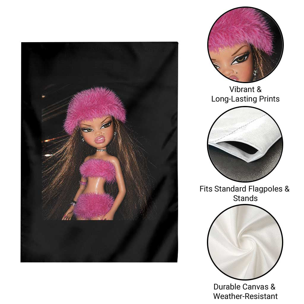 Funny Disgusting Doll Face Meme Garden Flag Expression Hilarious Sarcastic