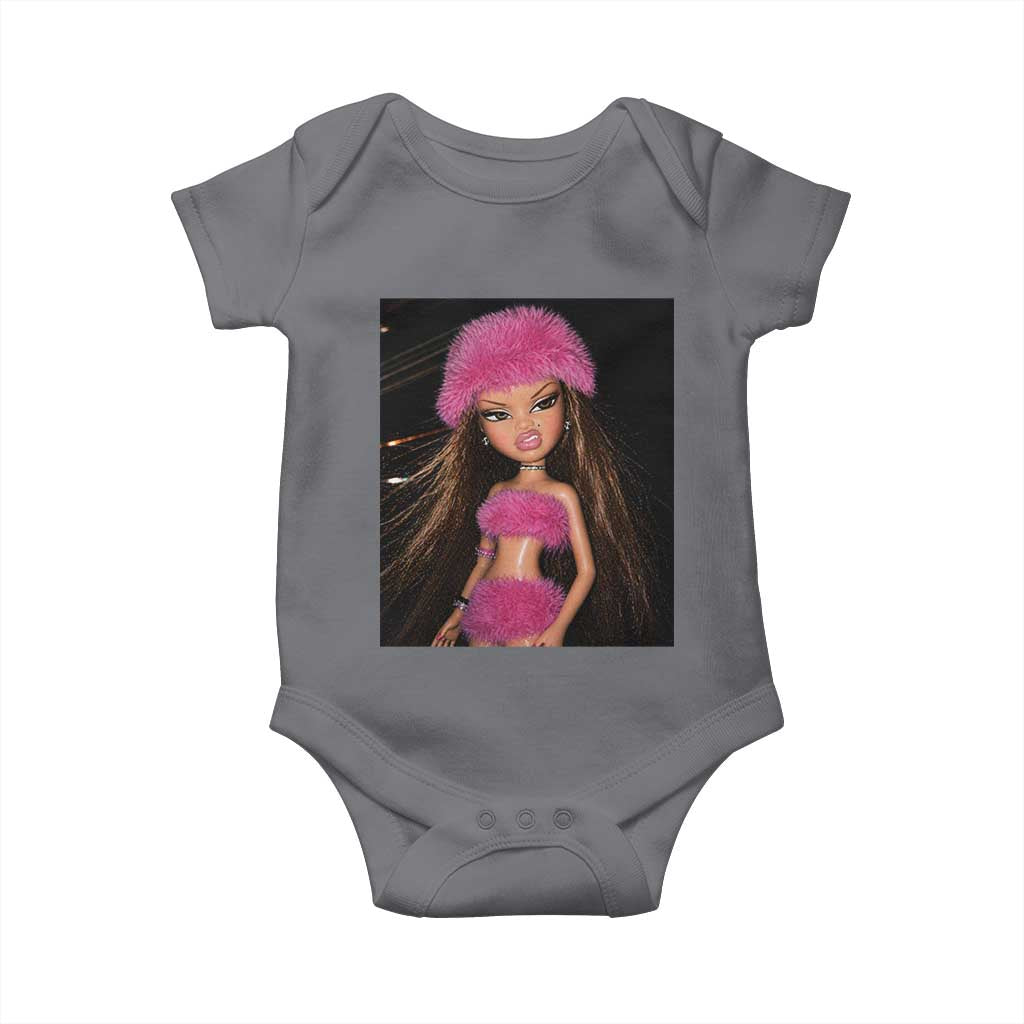 Funny Disgusting Doll Face Meme Baby Onesie Expression Hilarious Sarcastic