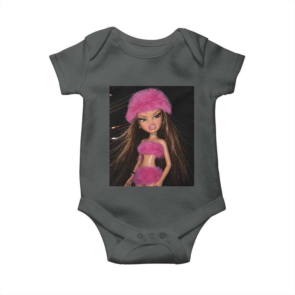 Funny Disgusting Doll Face Meme Baby Onesie Expression Hilarious Sarcastic