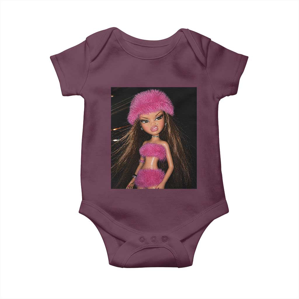 Funny Disgusting Doll Face Meme Baby Onesie Expression Hilarious Sarcastic