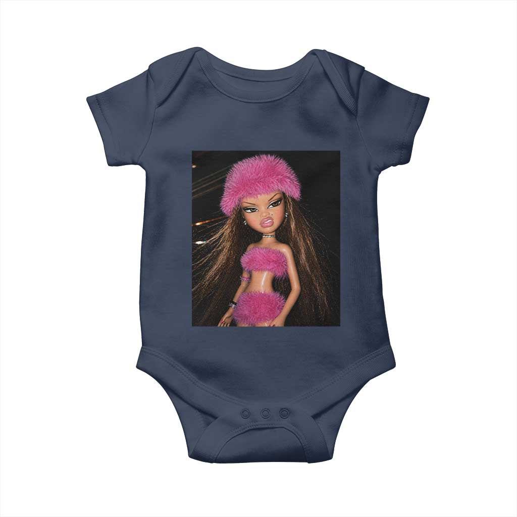 Funny Disgusting Doll Face Meme Baby Onesie Expression Hilarious Sarcastic