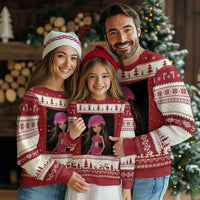 Funny Disgusting Doll Face Meme Ugly Christmas Sweater Expression Hilarious Sarcastic