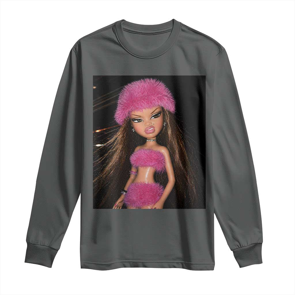 Funny Disgusting Doll Face Meme Long Sleeve Shirt Expression Hilarious Sarcastic
