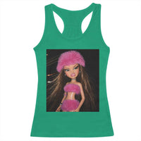 Funny Disgusting Doll Face Meme Racerback Tank Top Expression Hilarious Sarcastic