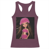 Funny Disgusting Doll Face Meme Racerback Tank Top Expression Hilarious Sarcastic
