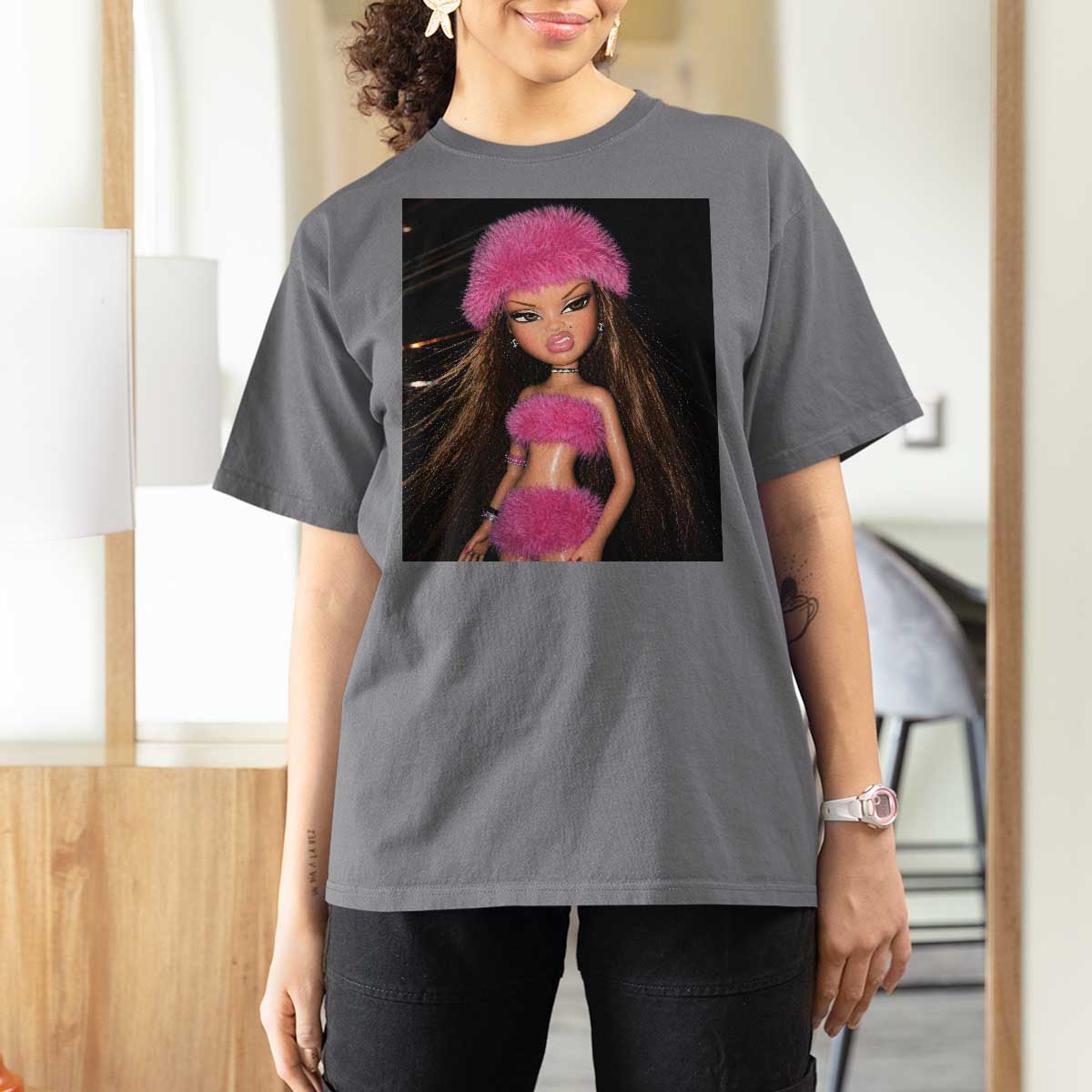 Funny Disgusting Doll Face Meme T Shirt For Women Expression Hilarious Sarcastic