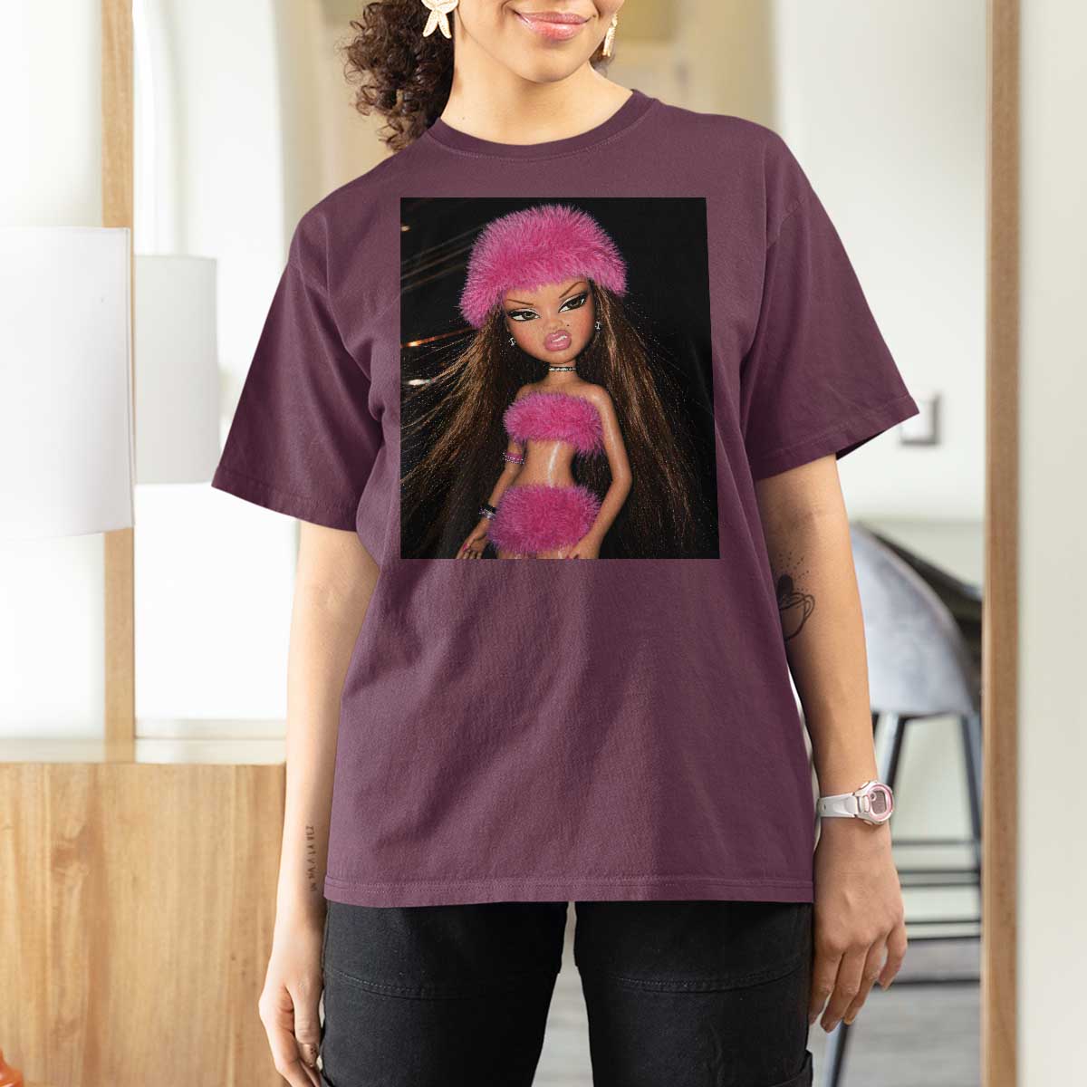 Funny Disgusting Doll Face Meme T Shirt For Women Expression Hilarious Sarcastic