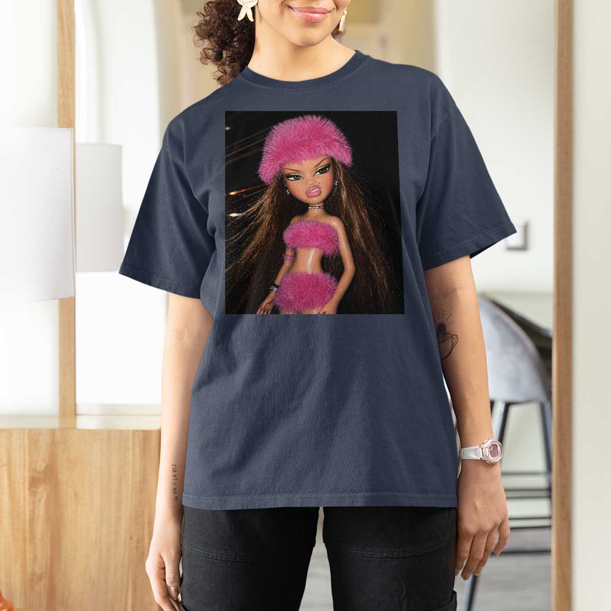 Funny Disgusting Doll Face Meme T Shirt For Women Expression Hilarious Sarcastic