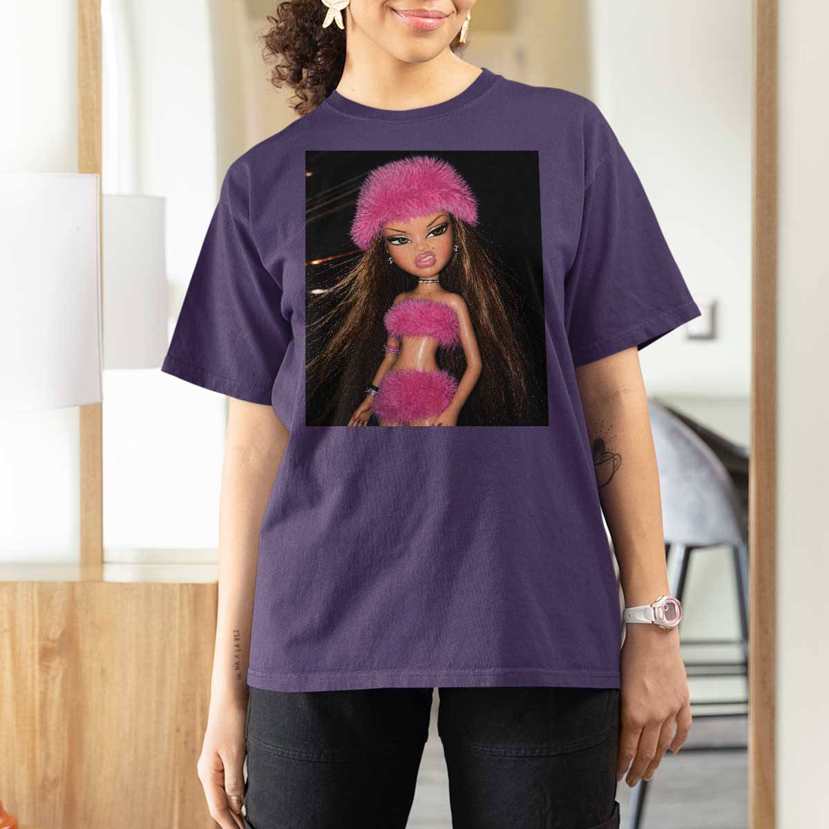 Funny Disgusting Doll Face Meme T Shirt For Women Expression Hilarious Sarcastic