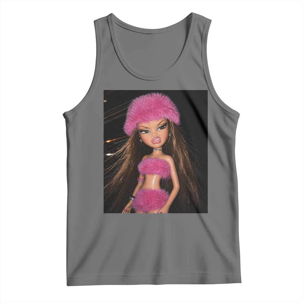 Funny Disgusting Doll Face Meme Tank Top Expression Hilarious Sarcastic