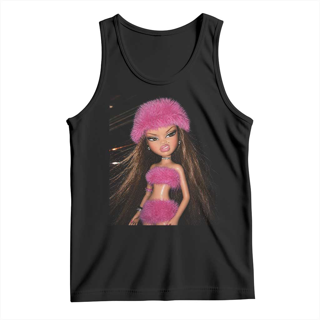 Funny Disgusting Doll Face Meme Tank Top Expression Hilarious Sarcastic