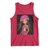 Funny Disgusting Doll Face Meme Tank Top Expression Hilarious Sarcastic