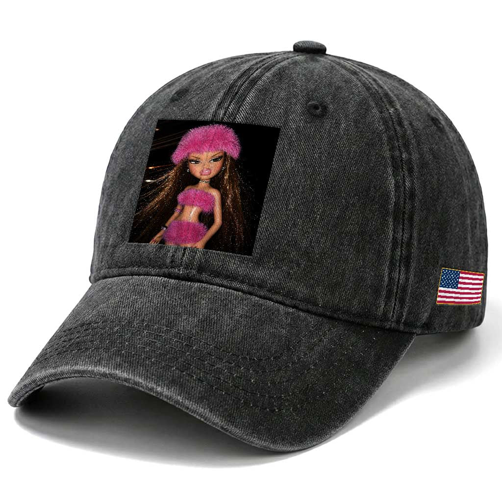 Funny Disgusting Doll Face Meme Washed Cotton Baseball Cap Expression Hilarious Sarcastic