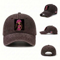 Funny Disgusting Doll Face Meme Washed Cotton Baseball Cap Expression Hilarious Sarcastic