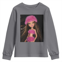 Funny Disgusting Doll Face Meme Youth Sweatshirt Expression Hilarious Sarcastic