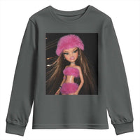 Funny Disgusting Doll Face Meme Youth Sweatshirt Expression Hilarious Sarcastic