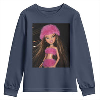 Funny Disgusting Doll Face Meme Youth Sweatshirt Expression Hilarious Sarcastic