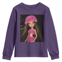Funny Disgusting Doll Face Meme Youth Sweatshirt Expression Hilarious Sarcastic