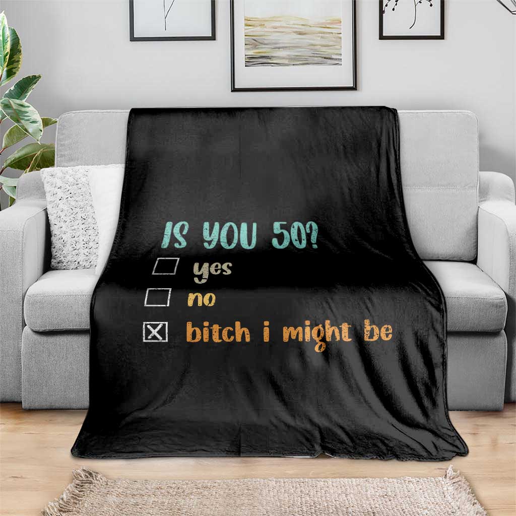 50th Birthday Throw Blanket Funny Is You 50 Gift Idea 50 Year Old