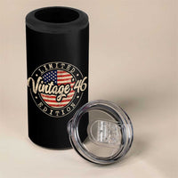 Vintage 1946 Stamp 4 in 1 Can Cooler Tumbler Funny 80th Birthday USA Flag 80 Year Old Bday