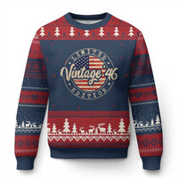 Vintage 1946 Stamp Ugly Christmas Sweater Funny 80th Birthday USA Flag 80 Year Old Bday