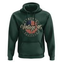 Vintage 1946 Stamp Hoodie Funny 80th Birthday USA Flag 80 Year Old Bday