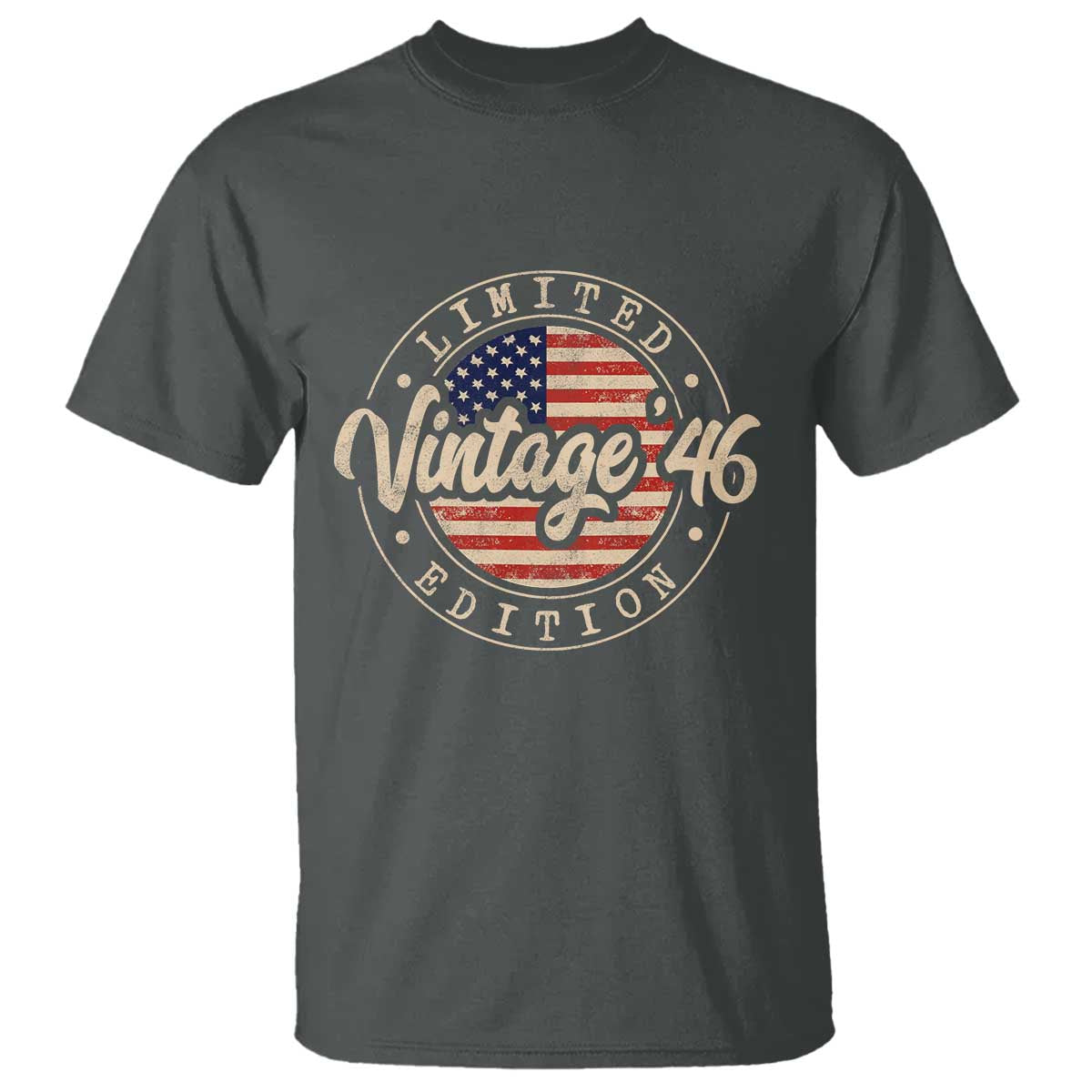 Vintage 1946 Stamp T Shirt Funny 80th Birthday USA Flag 80 Year Old Bday