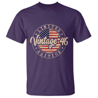 Vintage 1946 Stamp T Shirt Funny 80th Birthday USA Flag 80 Year Old Bday