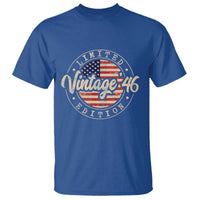 Vintage 1946 Stamp T Shirt Funny 80th Birthday USA Flag 80 Year Old Bday