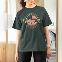 Vintage 1946 Stamp T Shirt For Women Funny 80th Birthday USA Flag 80 Year Old Bday