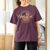 Vintage 1946 Stamp T Shirt For Women Funny 80th Birthday USA Flag 80 Year Old Bday