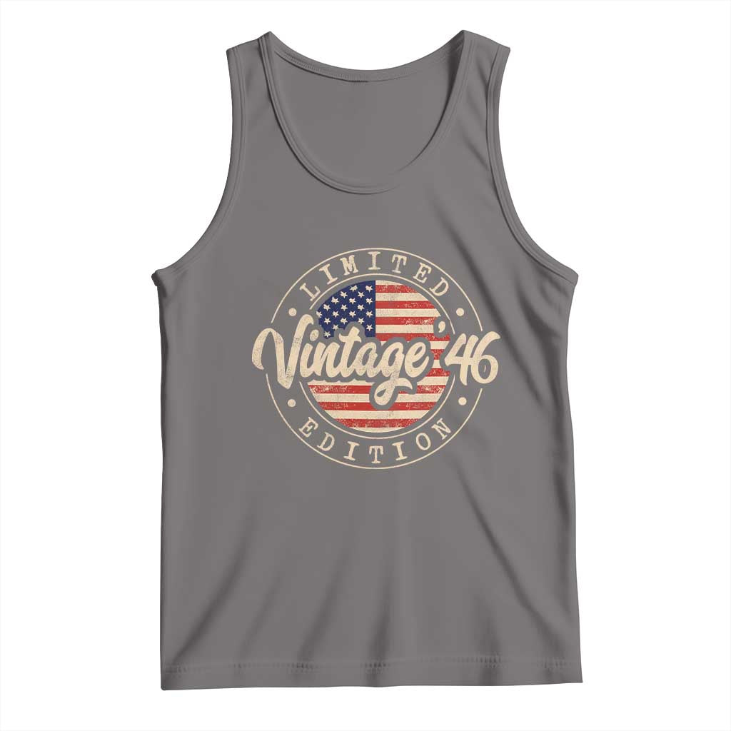 Vintage 1946 Stamp Tank Top Funny 80th Birthday USA Flag 80 Year Old Bday