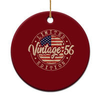 Vintage 1956 Stamp Ceramic Ornament Funny 70th Birthday USA Flag 70 Year Old Bday