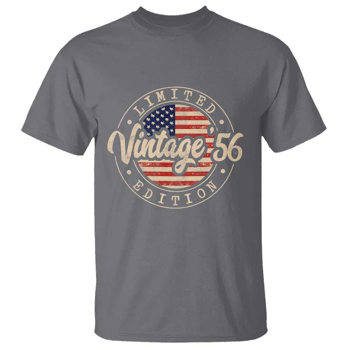 Vintage 1956 Stamp T Shirt Funny 70th Birthday USA Flag 70 Year Old Bday