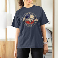 Vintage 1956 Stamp T Shirt For Women Funny 70th Birthday USA Flag 70 Year Old Bday