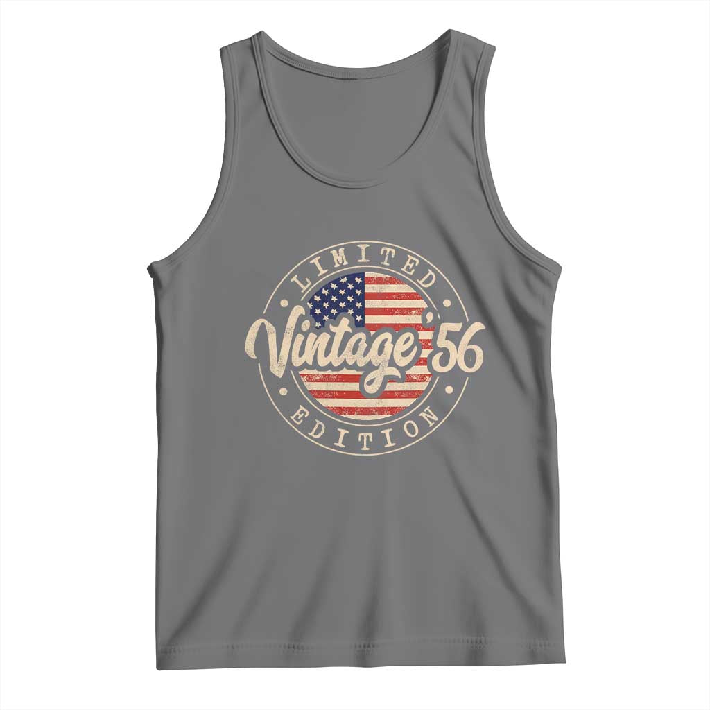 Vintage 1956 Stamp Tank Top Funny 70th Birthday USA Flag 70 Year Old Bday