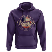 Vintage 1966 Stamp Hoodie Funny 60th Birthday USA Flag 60 Year Old Bday