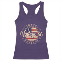 Vintage 1966 Stamp Racerback Tank Top Funny 60th Birthday USA Flag 60 Year Old Bday