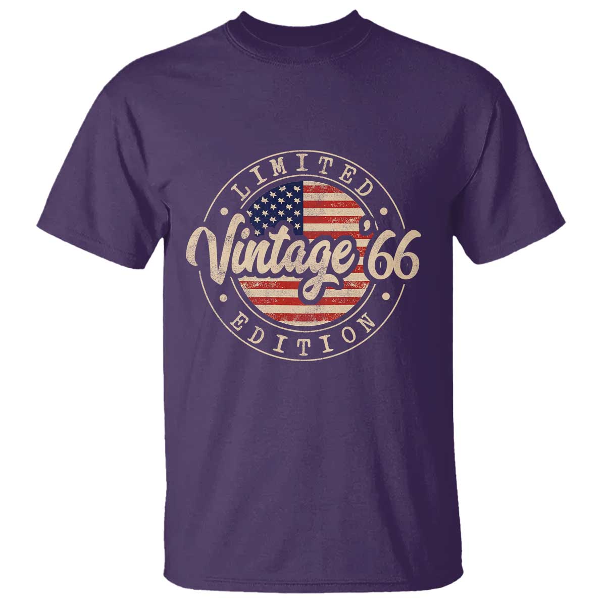 Vintage 1966 Stamp T Shirt Funny 60th Birthday USA Flag 60 Year Old Bday