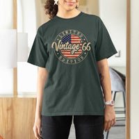 Vintage 1966 Stamp T Shirt For Women Funny 60th Birthday USA Flag 60 Year Old Bday